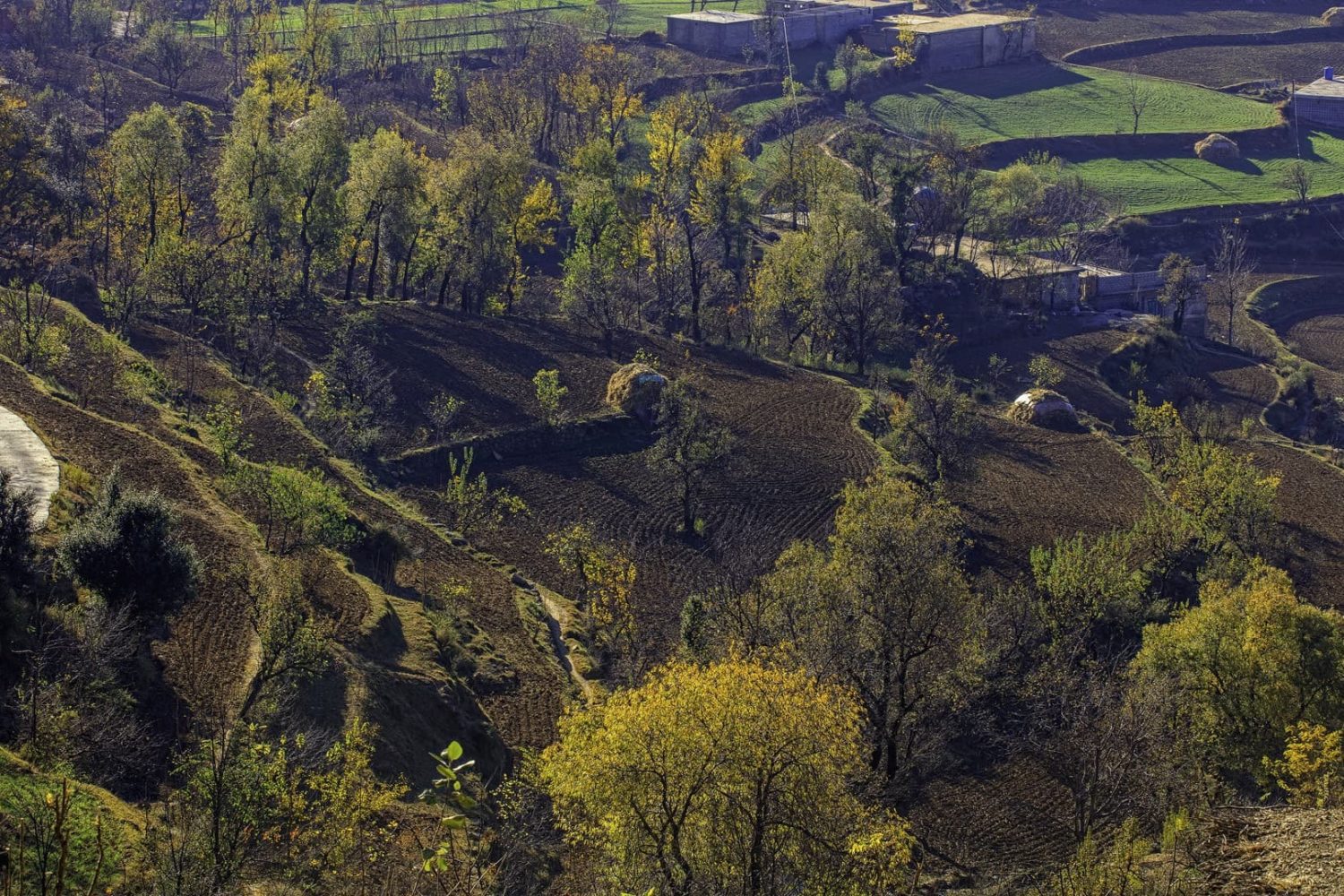 An aerial view of Kabal Village Swat