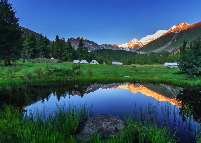 Sunset on Nangaparbat in Rama Astore Valley
