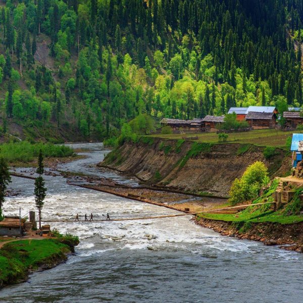 A suspension bridge in Taobat Neelum Valley